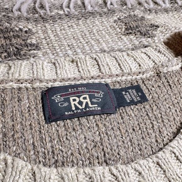 Ralph Lauren RRL Southwestern Organic Fringe Sweater - Picture 3 of 17